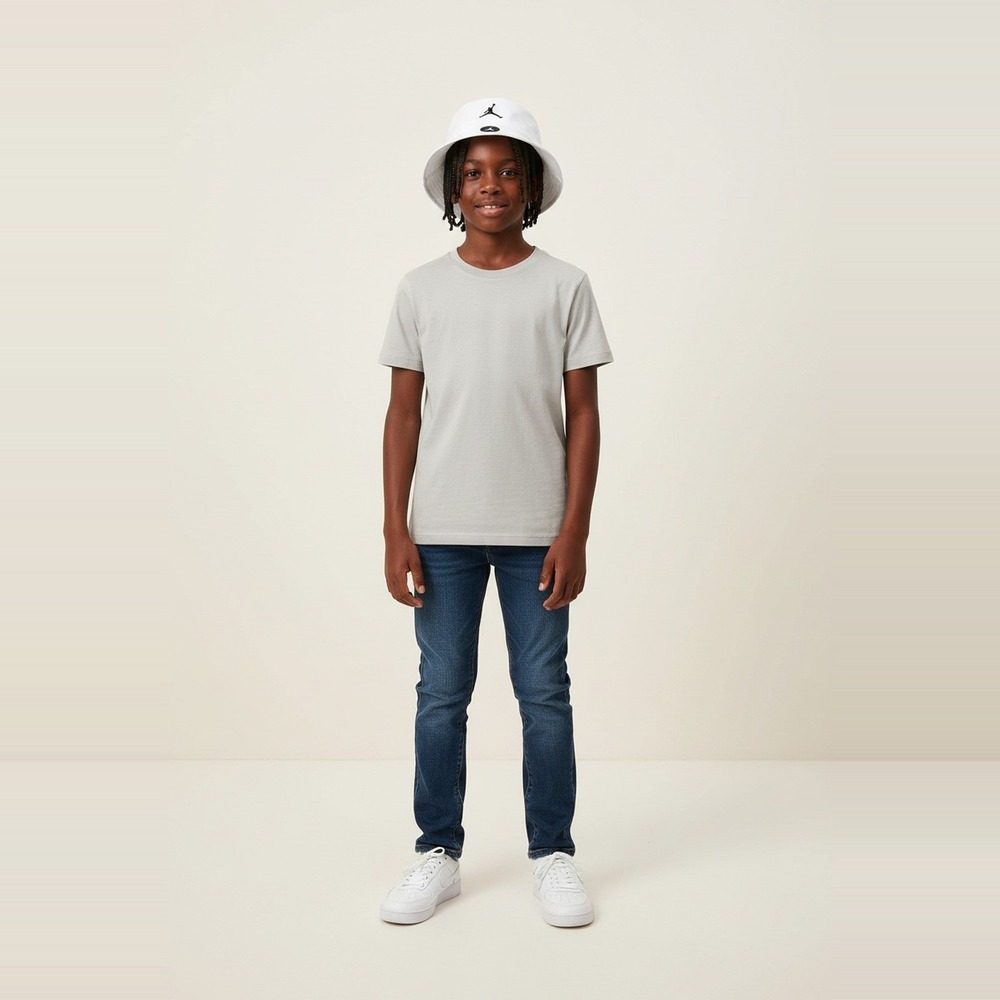 Jordan Nike Youth Bucket Hat White Jumpman Logo Boys Girls 8-20 9A0581-001 NWT